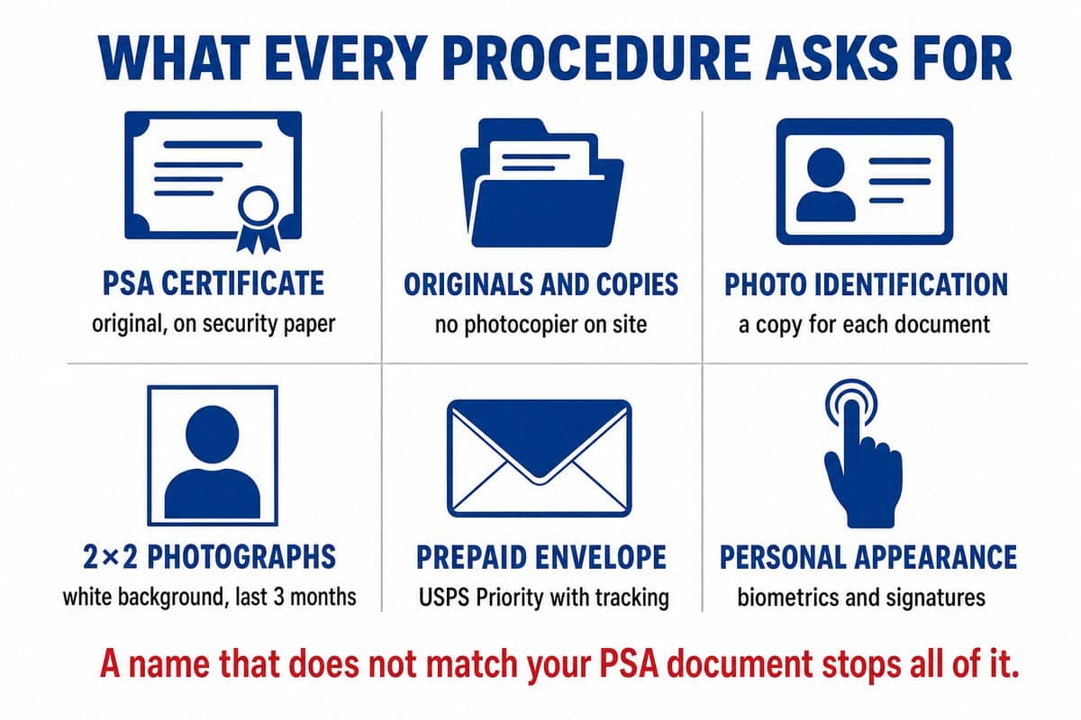 The six things almost every Philippine consular procedure asks for